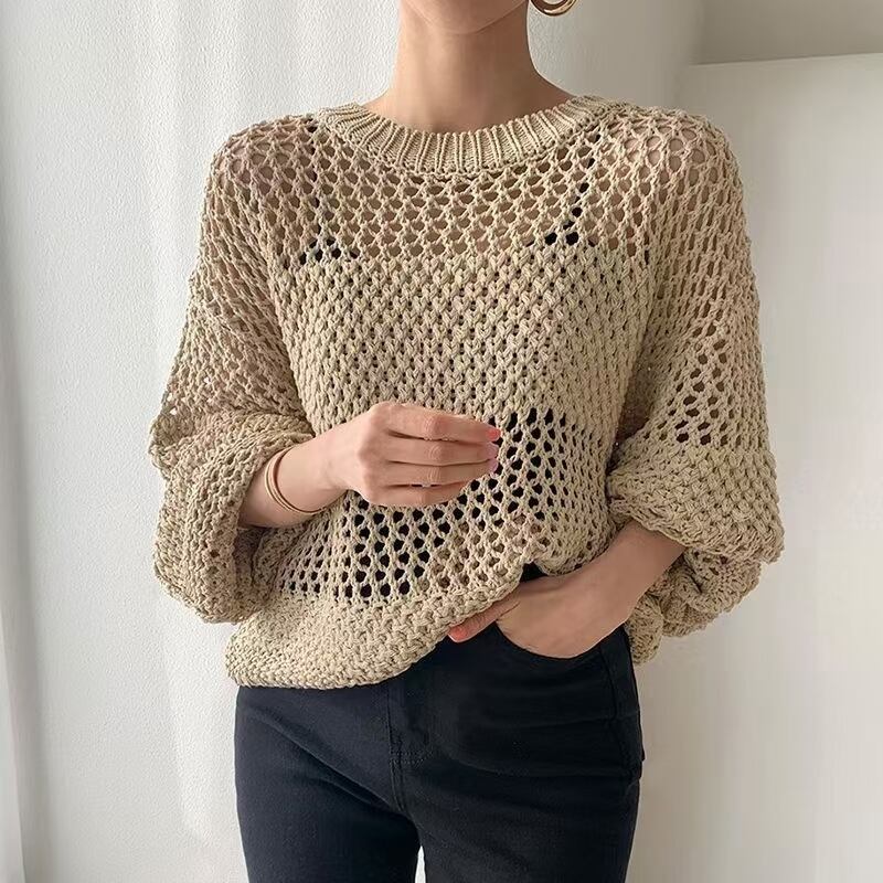 鍵編みプルオーバー　AJ1079-7912