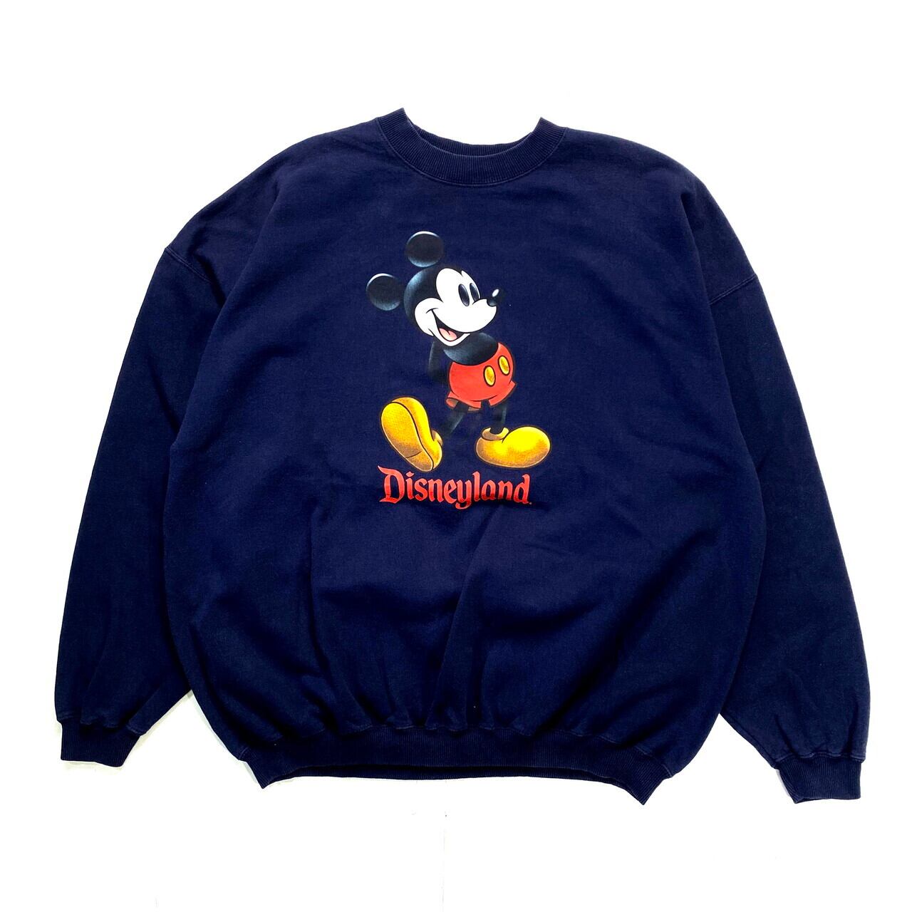 90年代 USA製 Disneyland resort ディズニー ミッキーマウス キャラクタースウェット XXL メンズ レディース 古着 90s  ビンテージ ヴィンテージ トレーナー 紺色 ネイビー【スウェット】【AL20】 | cave 古着屋【公式】古着通販サイト powered by