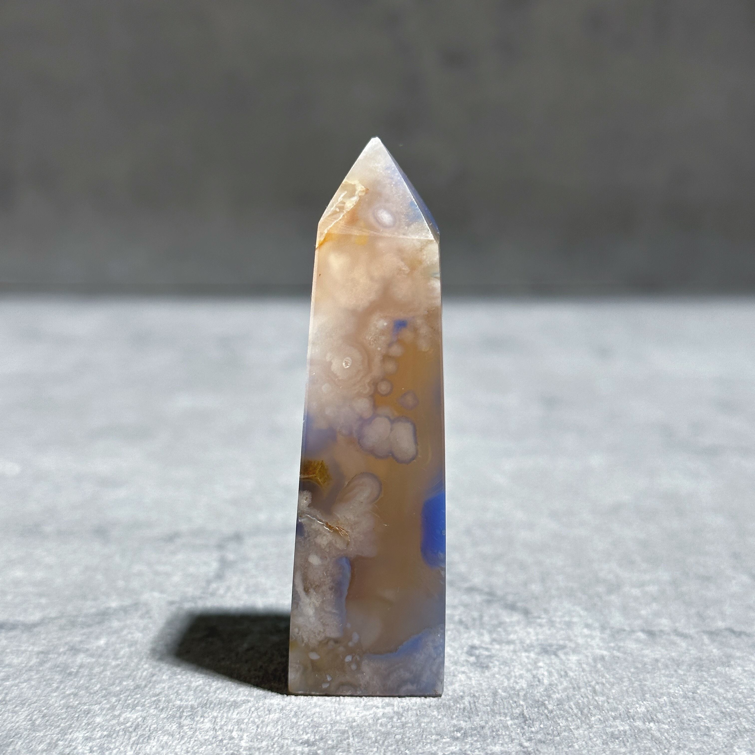 ブルーフラワーアゲート タワー型 02◇Blue Flower agate◇天然石