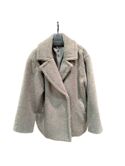 254600 ボア ミドル丈ダブルコート /カーキ