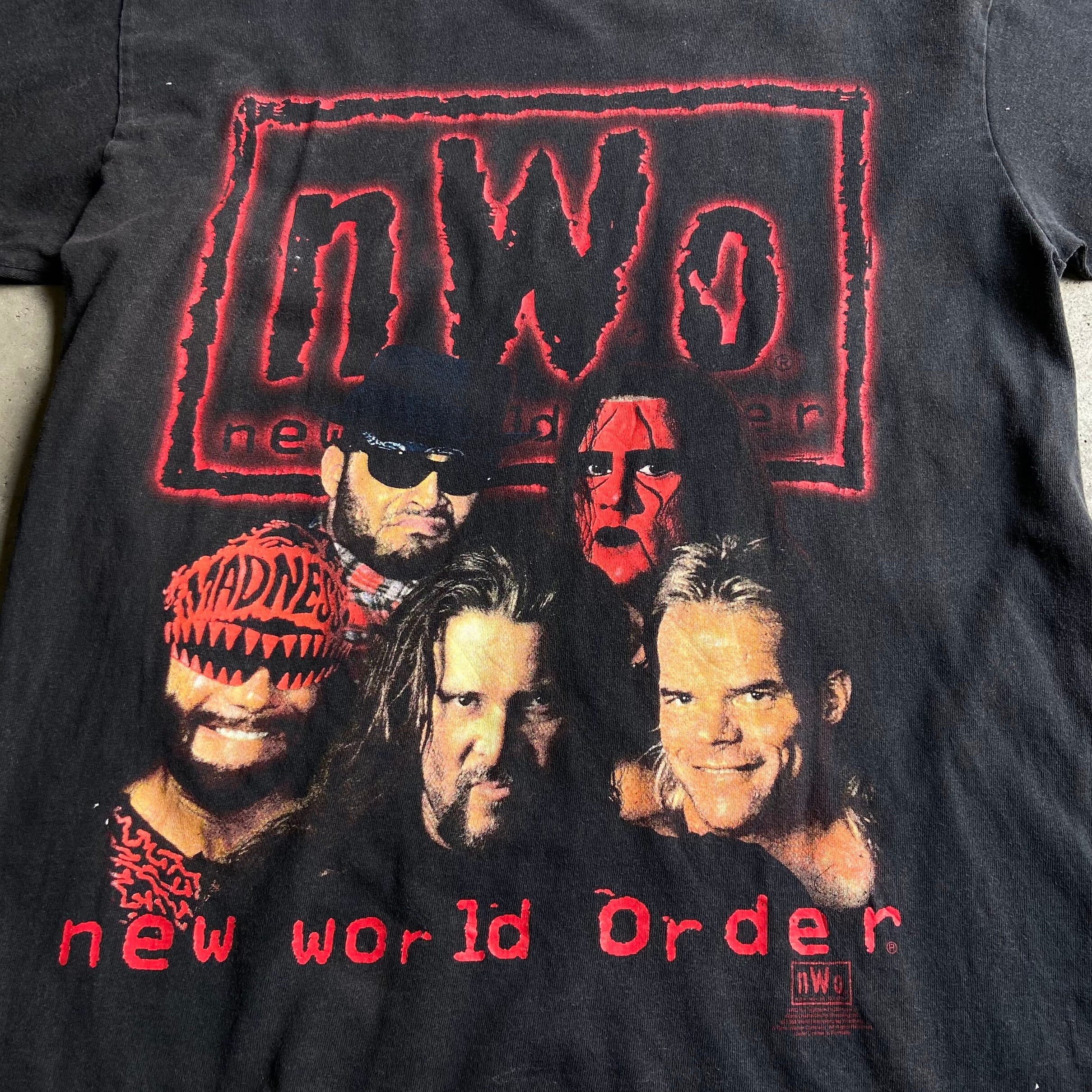 90年代 プロレス WCW nWo new world order プリントTシャツ メンズL 