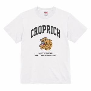 CROP RICH クロップリッチ半袖コットンTシャツ / ホワイト