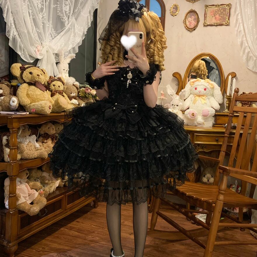 【yuyu♡】ゴスロリ・ロリータドレス Ｍサイズ ゴスロリ通販 With U ロリィタドレス チョーカー オプション