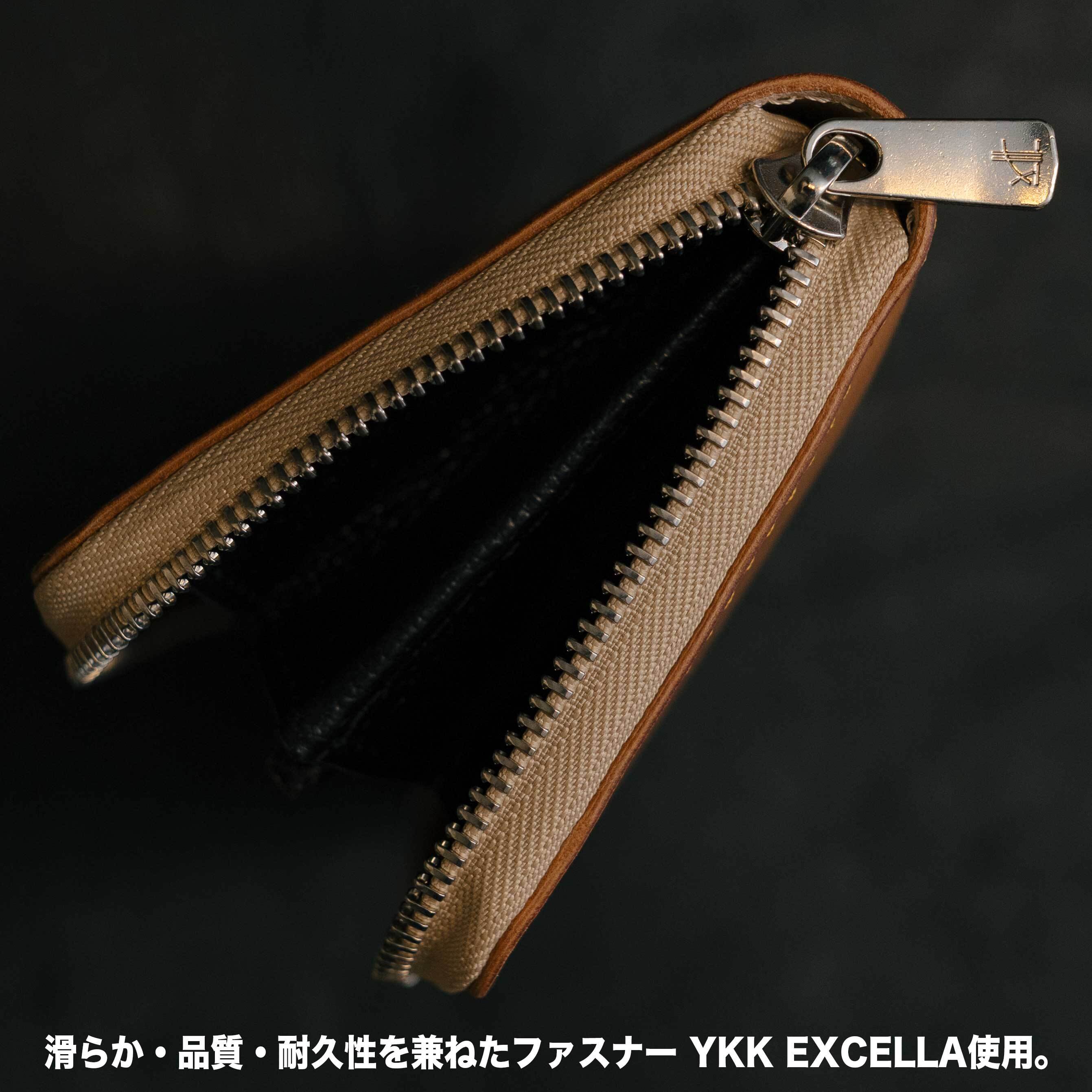 MAMA KIN' コードバン ラウンドファスナー 長財布 ジッパー 本革