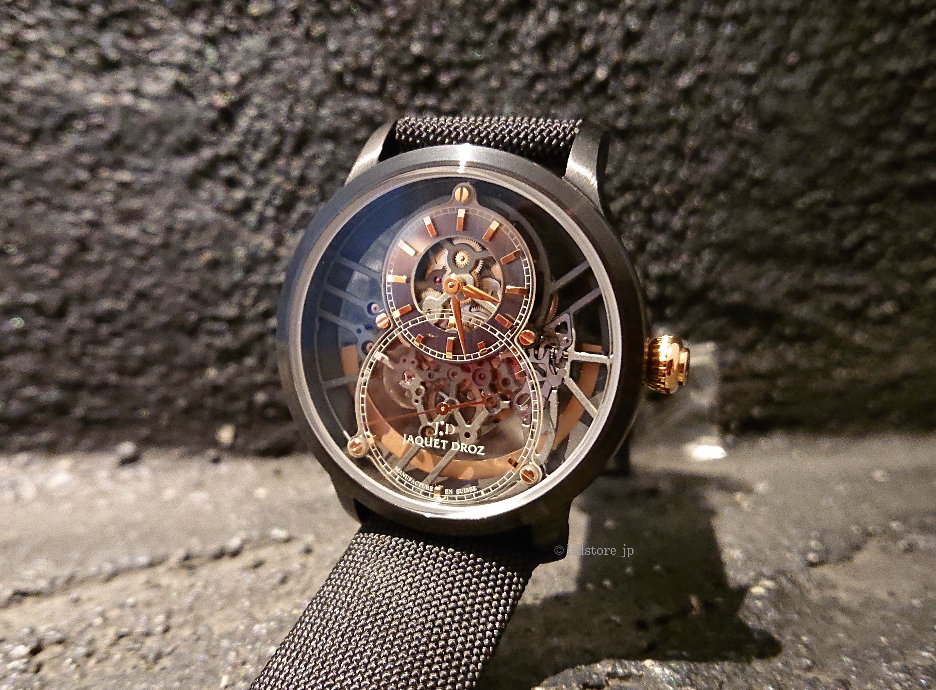 【JAQUET DROZ ジャケ・ドロー】GRANDE SECONDE SKELET-ONE CERAMIC　グラン・セコンド スケルトン（ブラックセラミック）／国内正規品 腕時計
