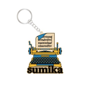 sumika / タイプライターキーホルダー（ラバー）