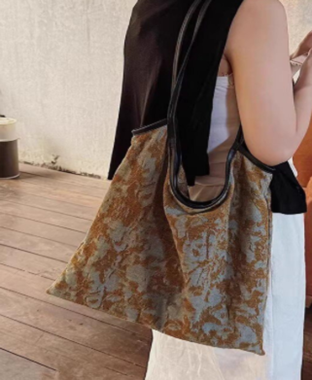 ソフトレザーキャンバス トートバッグ