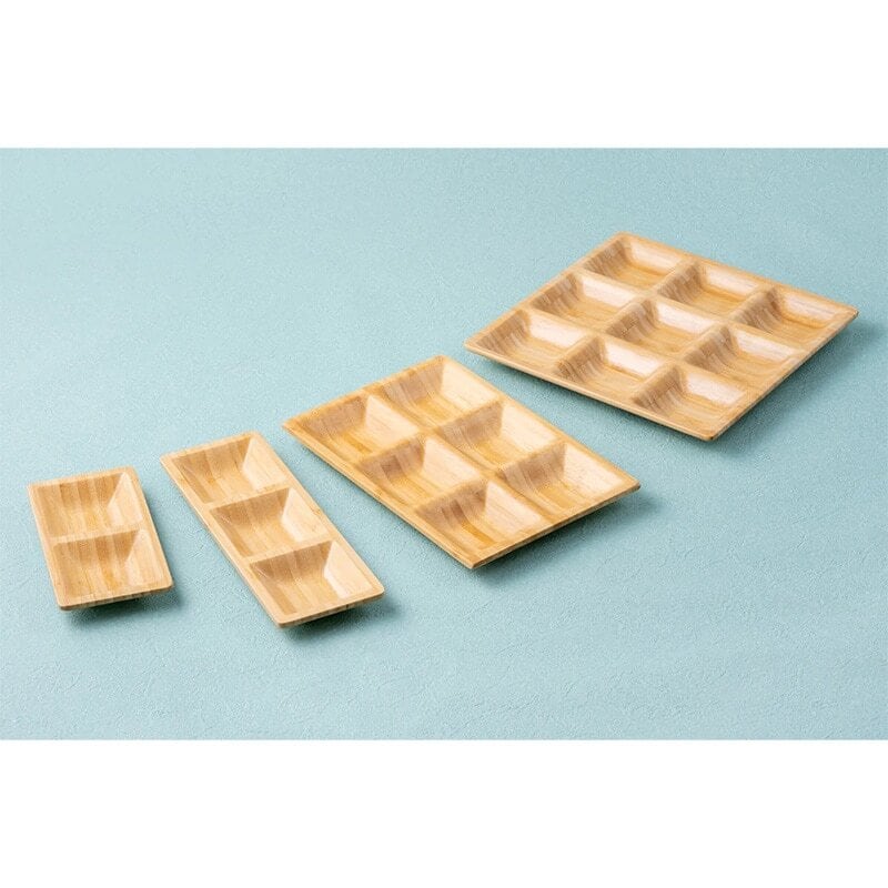ECL-1-2 (9マスプレート) 業務用食洗機対応 竹製食器 ETHICLE