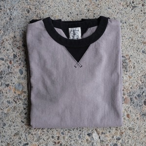 【Jackman】 Dotsume Rib T-Shirt Elefant Gray x BK