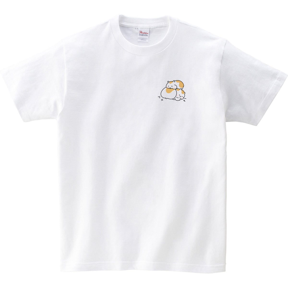 ハムスター じゃれあう3匹 Tシャツ am91 かわいい ハム イラスト アニマルtシャツ