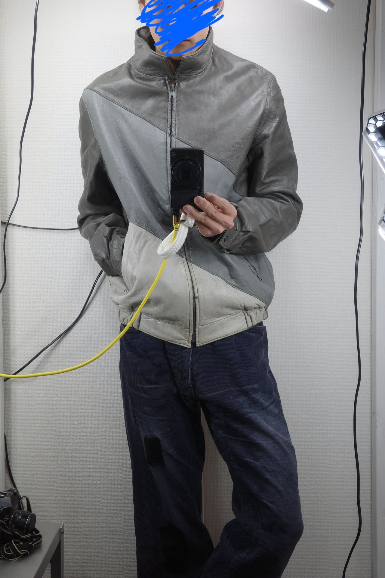 1990s- Tricolor Leather Jacket