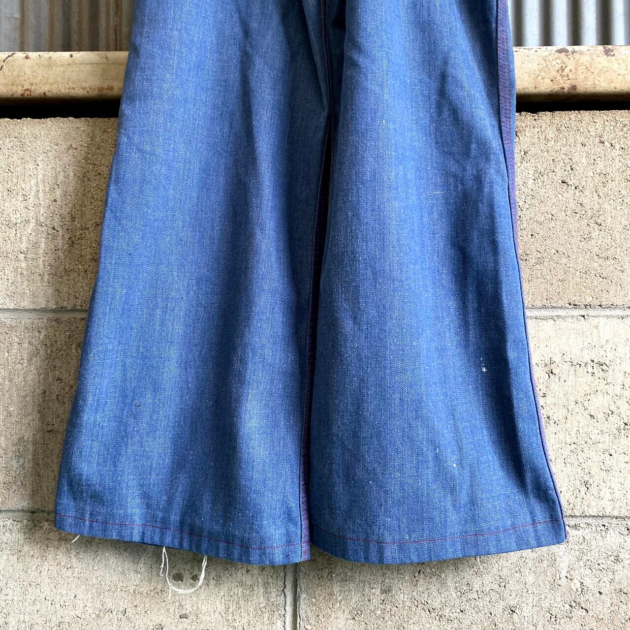 70年代 RED SNAP レッドスナップ フレア デニム オーバーオール メンズ