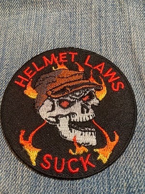 ヘルメット・ロウズ・サック　Helmet Laws Suck　アイロンパッチ