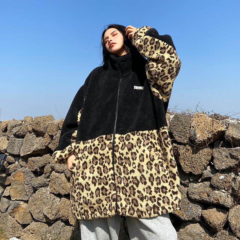 ウールジャケット ウィンタースタンダードレオパード レトロ 冬物 ラブタオタオダレンハウス62922594152
