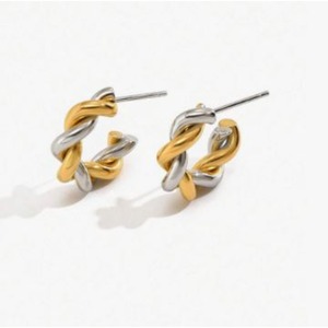 Geometric Multilayer C Shape Earring 125507