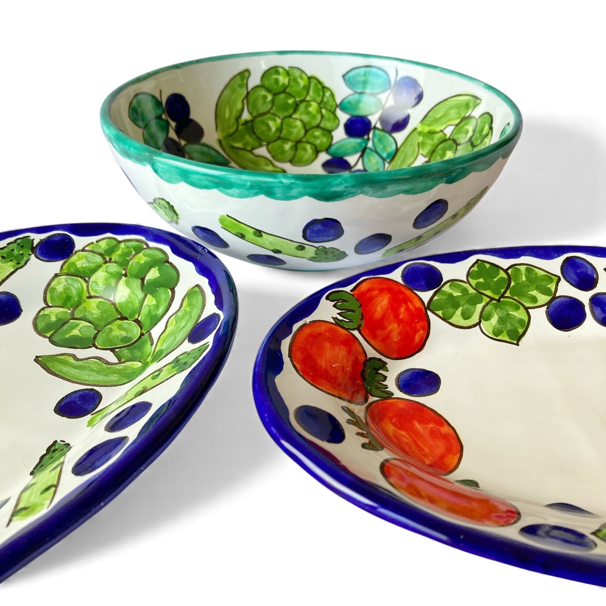 イタリア陶器 ボウル 大 20cm COP032 アーティチョーク マヨリカ焼き イタリア陶器