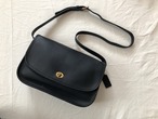 AMERICA 1990’s OLD COACH “Dark Navy Leather” Shoulder bag