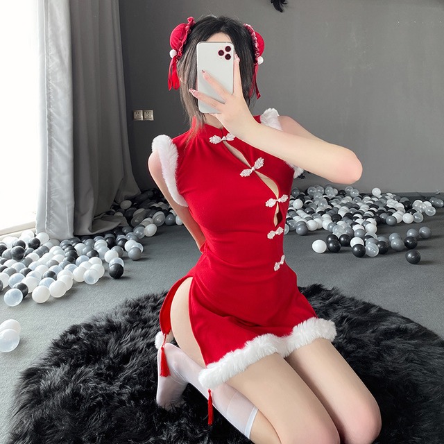 （ドレスのみ）サンタコスプレ 中華風 かわいい セクシーXH2-MMKQ330
