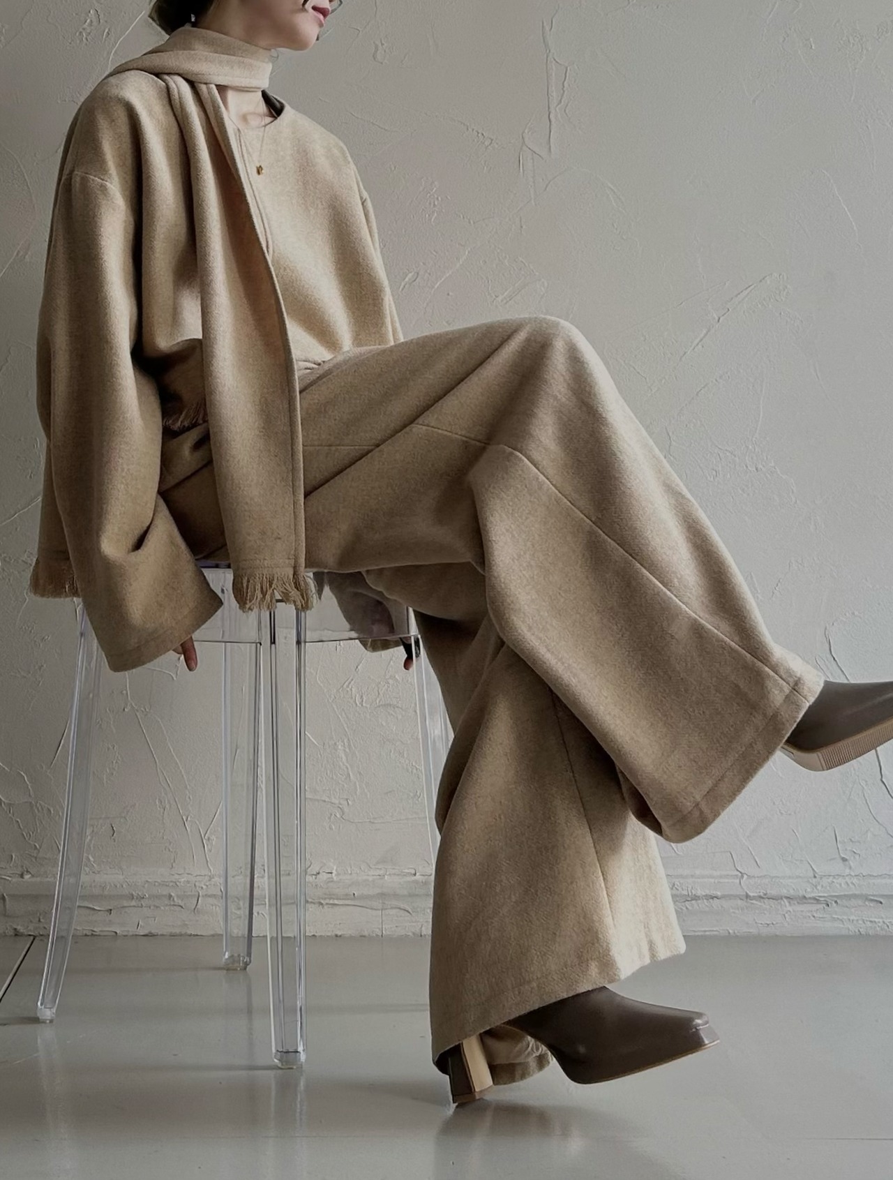 3 pieces Knit Set / BEIGE - 1