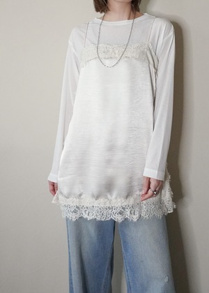 再入荷！！！！サテン　レースキャミ