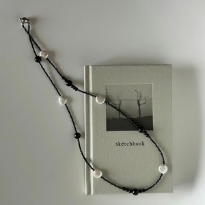 long pearl necklace　i-0409