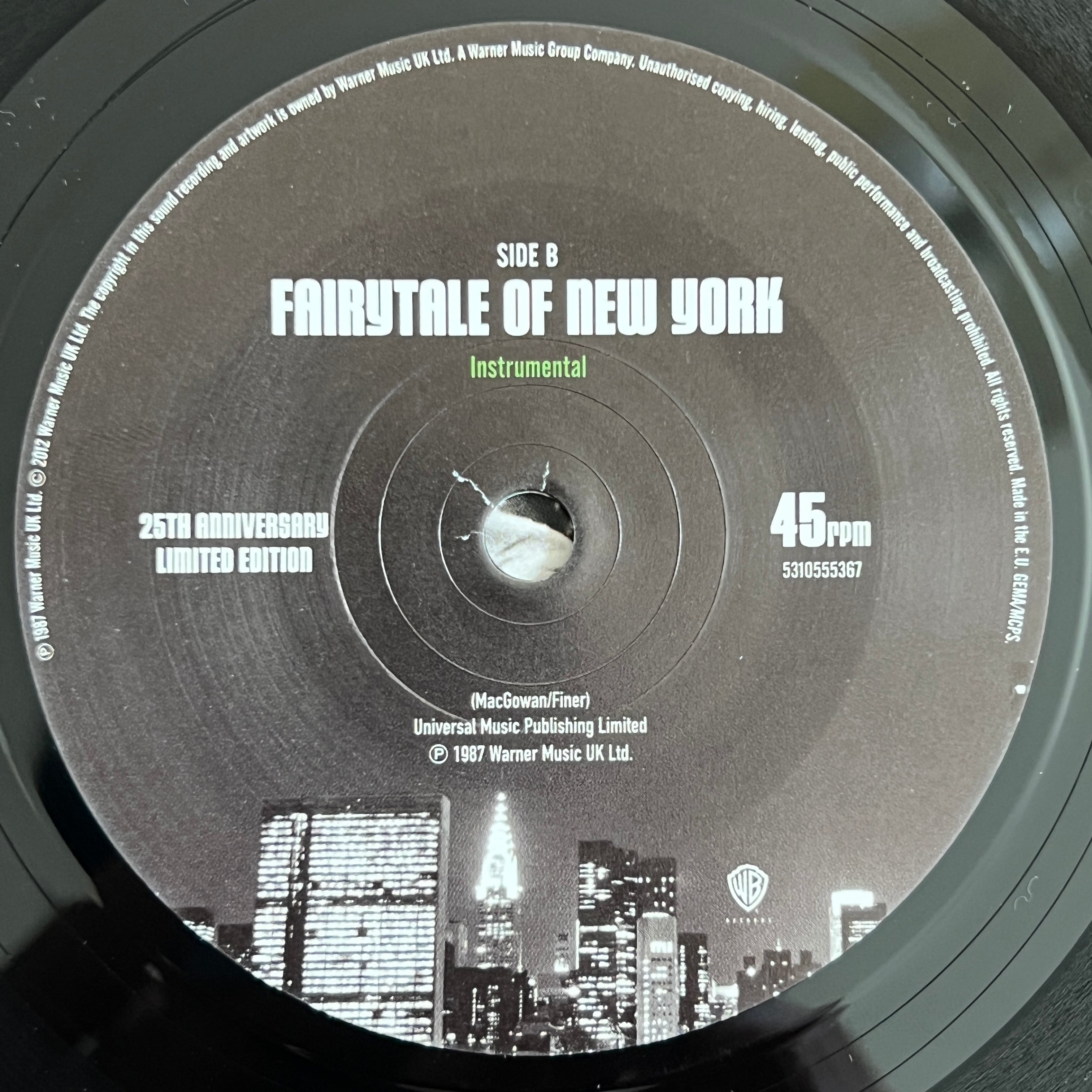 7inch】THE POGUES / Fairytale of New York(25th anniversary