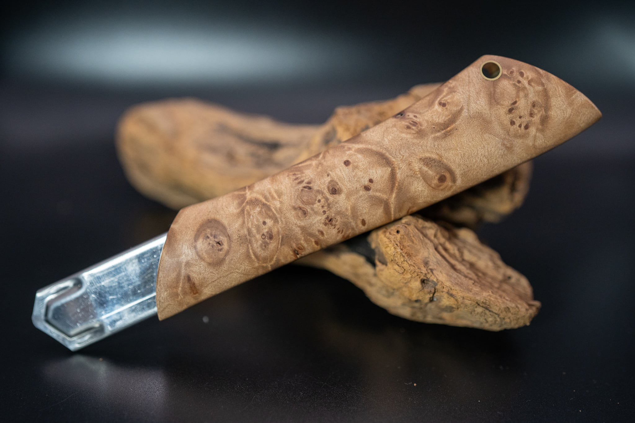 L型木製カッターナイフ メープル瘤 flamberg