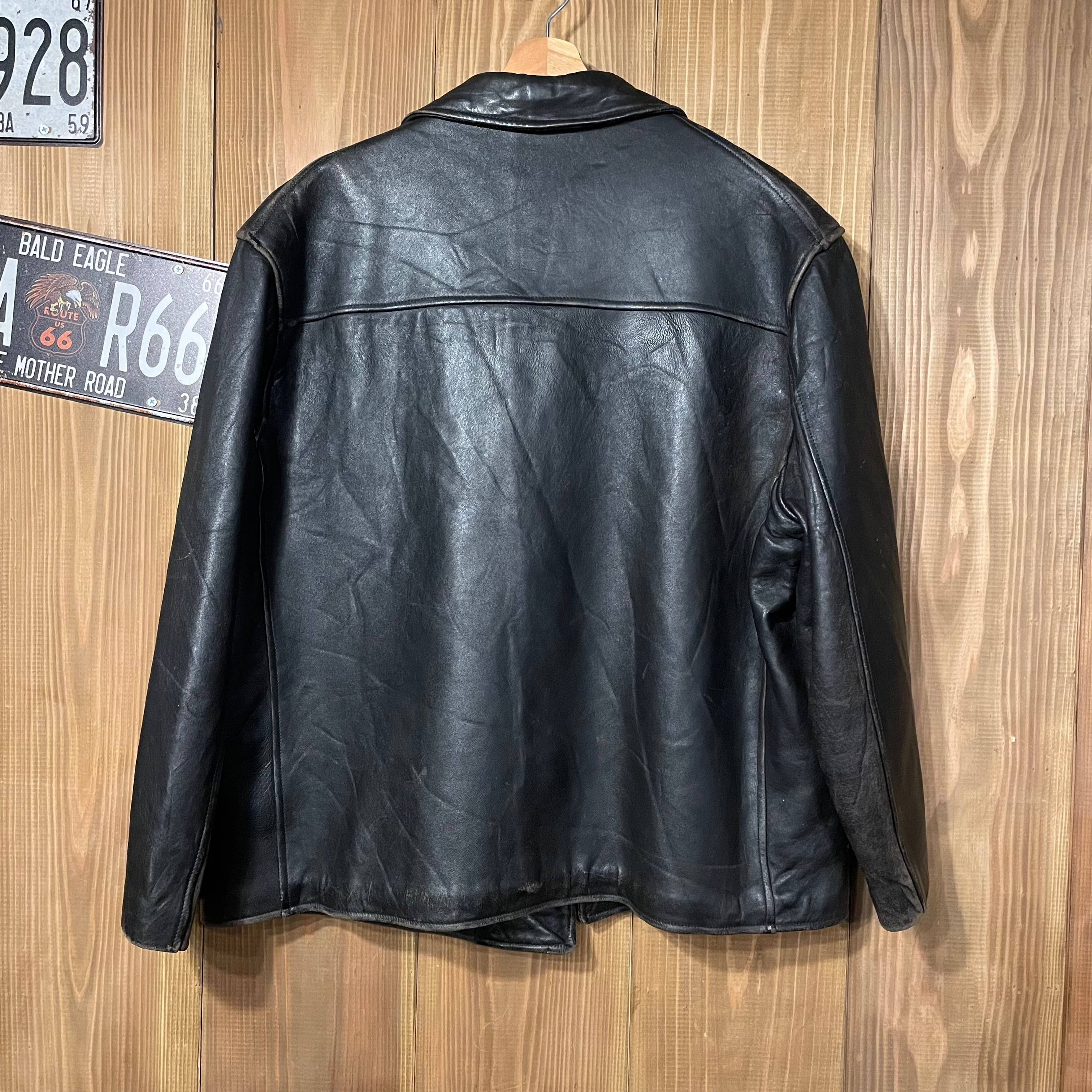 50s 60s French Vintage レザー コート ジャケット フランス製 ユーロ