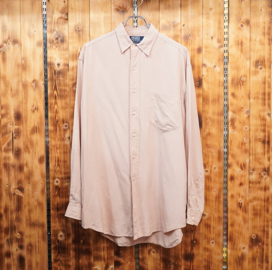80s90s スペシャル ralphlauren シルク100% シャツ M/USA製 80s90s スペシャル ralphlauren シルク100% シャツ M/USA製