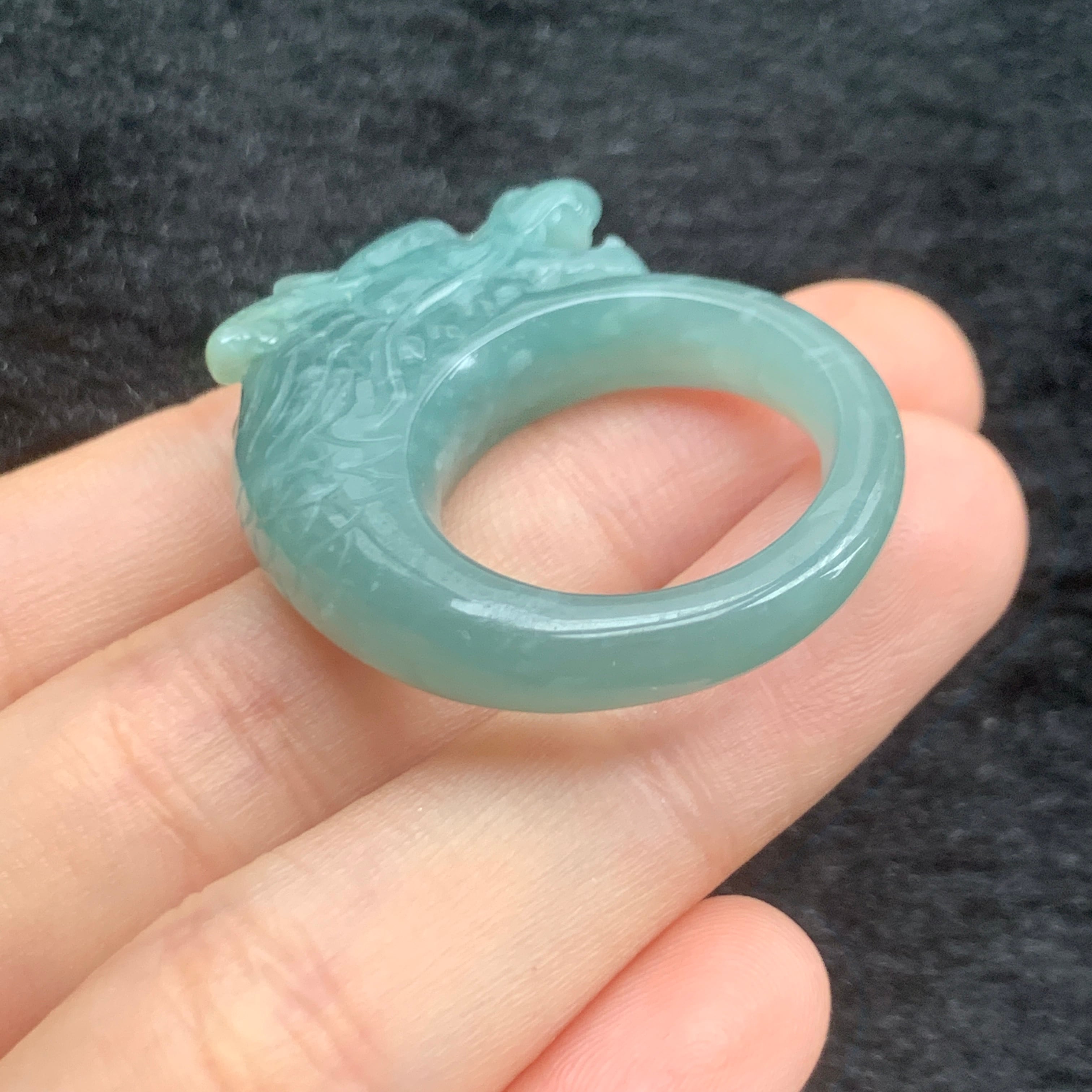 福袋 滑べら 1万円引き 指輪 リング 花びら 本翡翠 氷ヒスイ 高級緑 