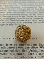 17mm フランス 輸入デザインボタン 透かし マットゴールド メタル アクセサリーパーツ カルトナージュ デコレーショ