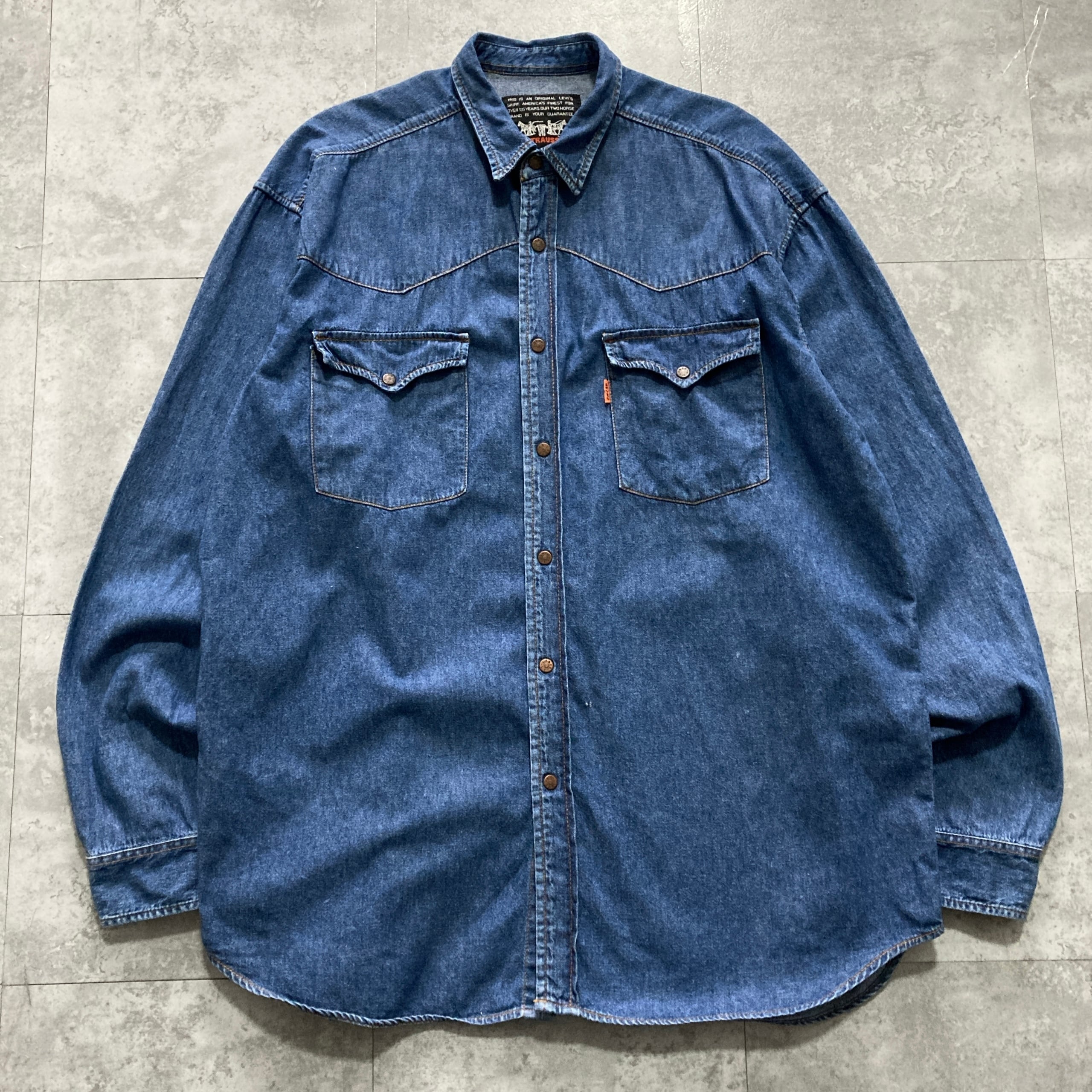 90s】Levi's リーバイス 表記XL 90年製 オレンジタブ スナップボタン