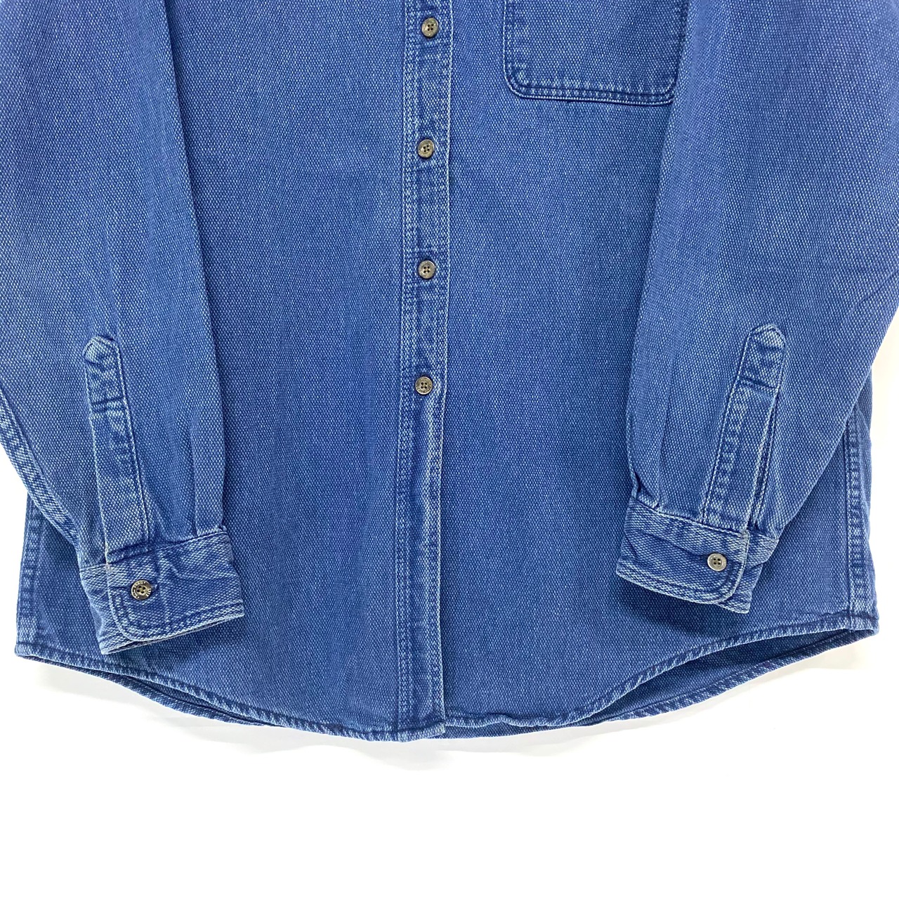 L.L.Bean エルエルビーン 長袖 コットン 藍染 インディゴ ボタンダウン  