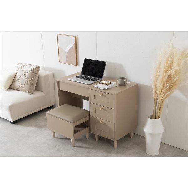 ドレッサー ドレッサーデスク 化粧台 鏡台 コンパクト Calan グレージュ