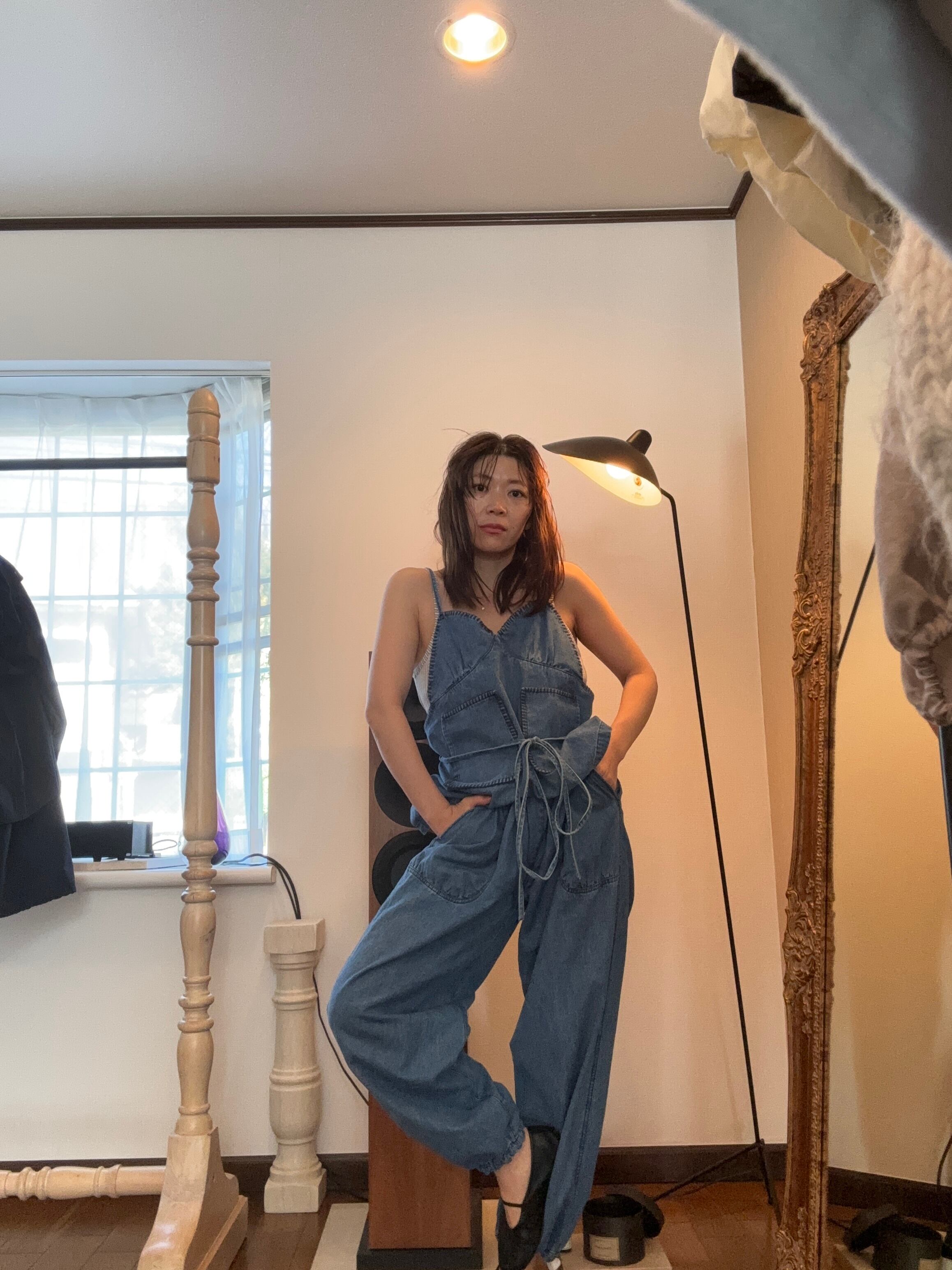 papier デニムパンツ denim puckering pants denim puckering pants | papier.official