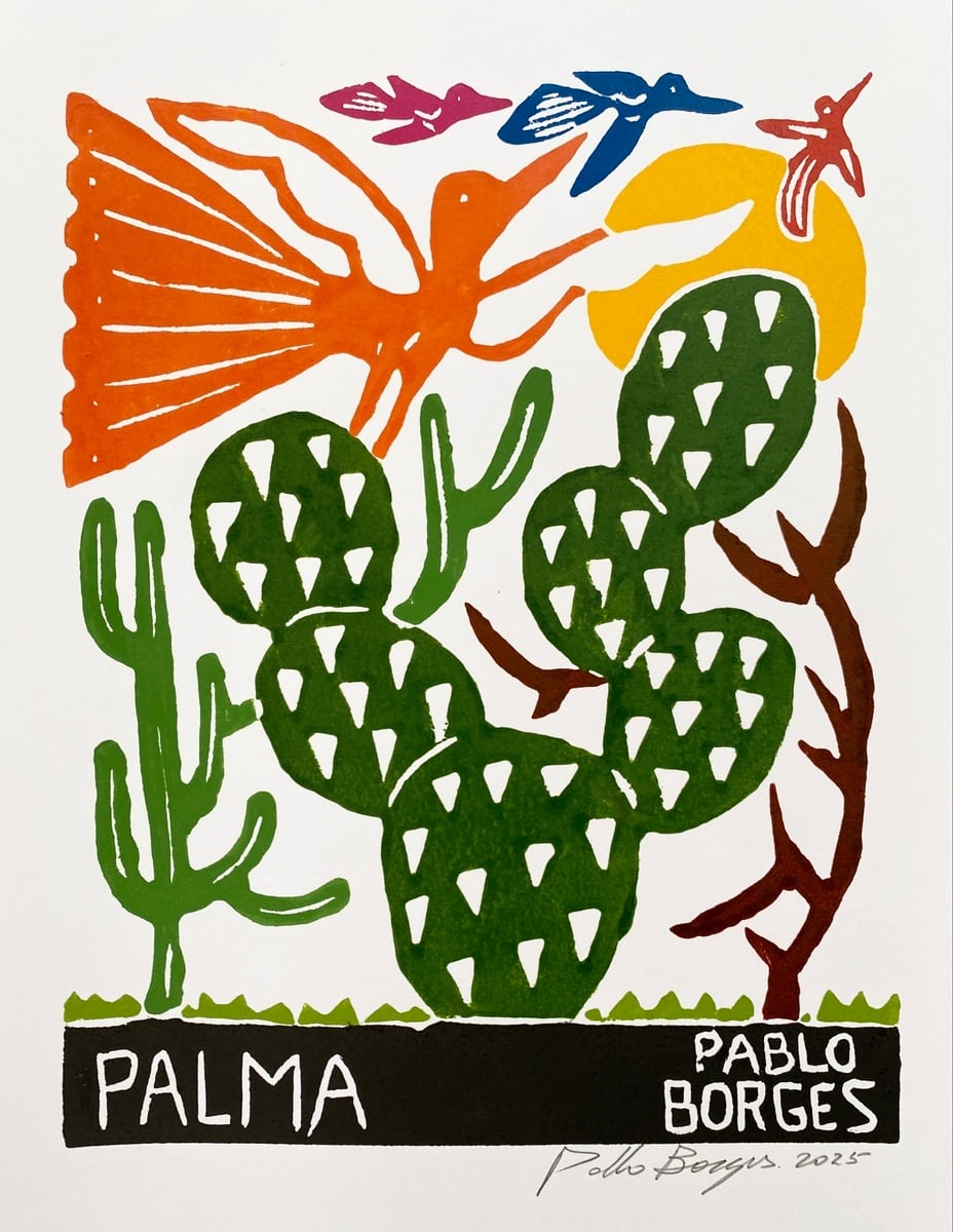 PABLO BORGES パブロ・ボルジェス 木版画S【PALMA】