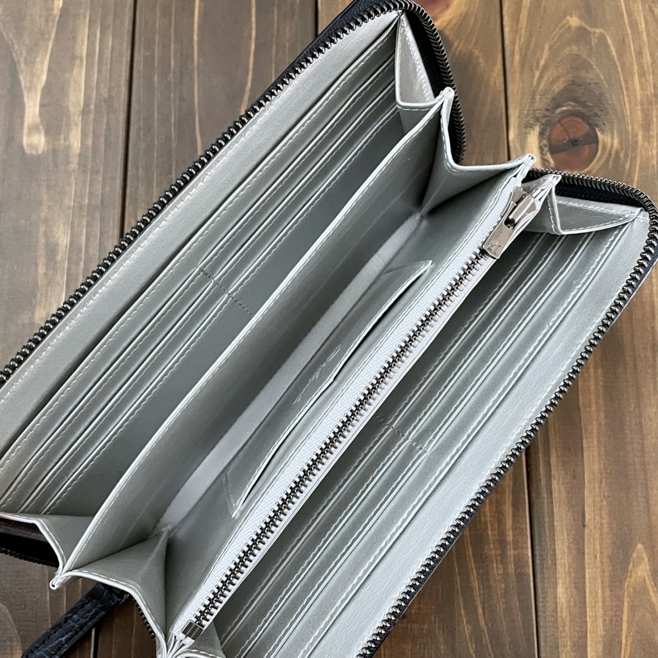 エレファント 長財布 クリスタルブルー