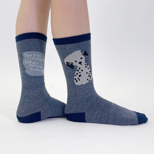 【JIN KITAMURA】北村人 SOCKS ソックス 首を傾げるダルメシアン