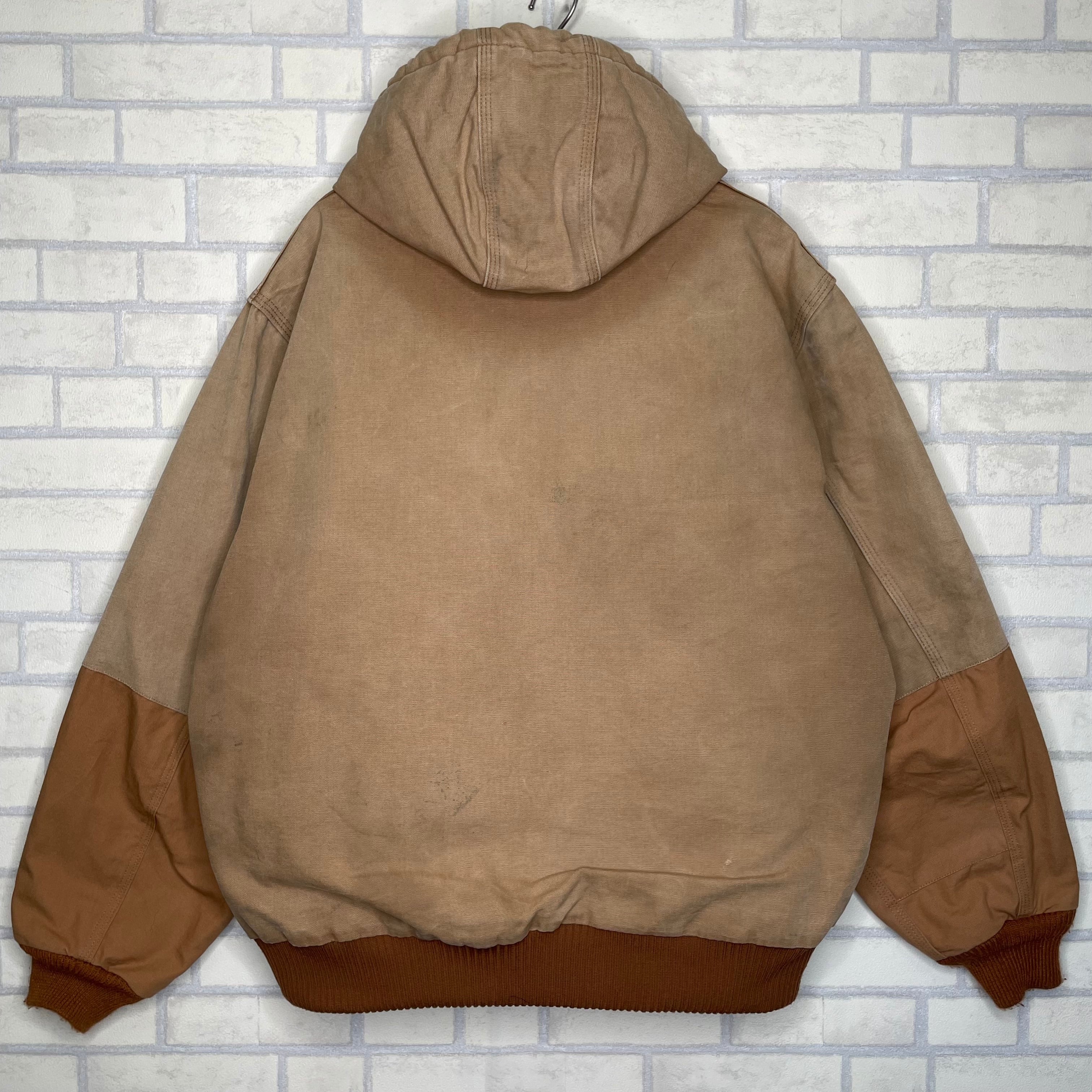Carhartt アクティブジャケット L(XL相当）Made in USA 革パッチ 