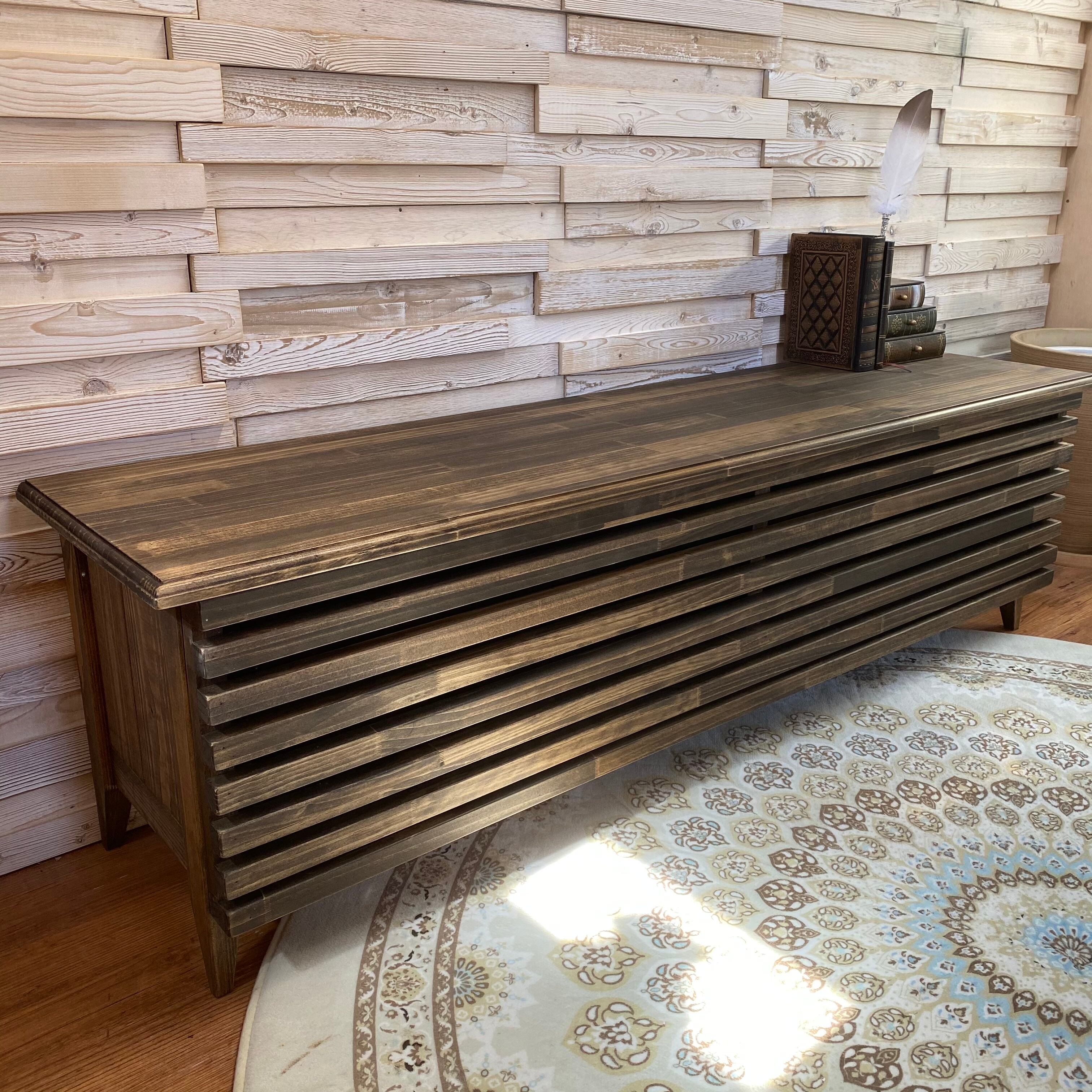 おしゃれな格子 130cm テレビ台 F ルーバーのおしゃれ 扉