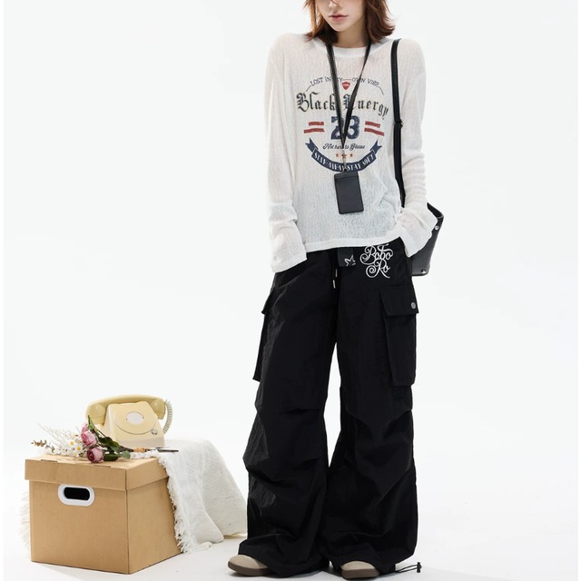 american graphic sheer long tee　アメリカングラフィックシアーロングティー　J2164