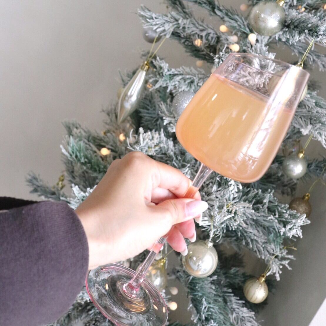 Pink wine glass / ピンク ワイングラス | BONNE CHANCE