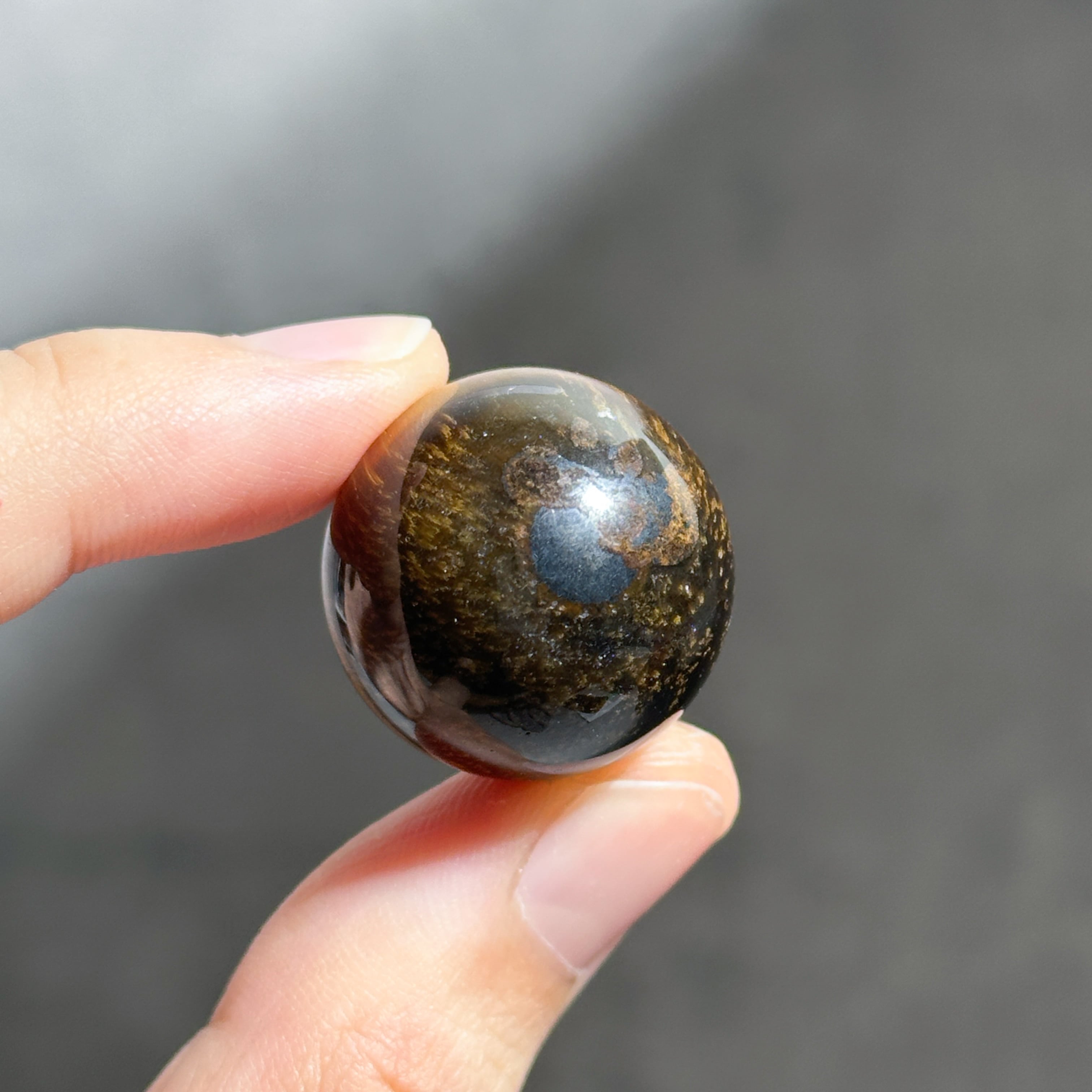 タイガーアイ スフィア（丸玉）62◇ Tiger's eye ◇天然石・鉱物