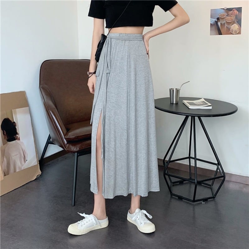 スカートレディース2020年夏レトロスプリットミドル丈Aラインスカートオールマッチスリムハイウエストスカートの新バージョン 1号婦人56498355313