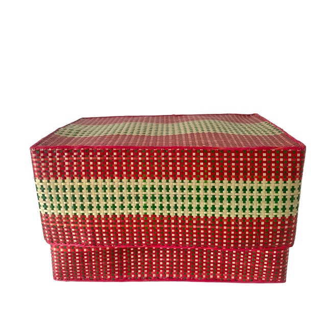Rectangular colourful basket LL w40.5cm×30.5cm×h23cm四角カラフル蓋付き収納かご特大サイズ