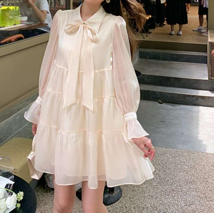 トリートユアセルフ シアーフリルティアードドレス ミニワンピ 【最終