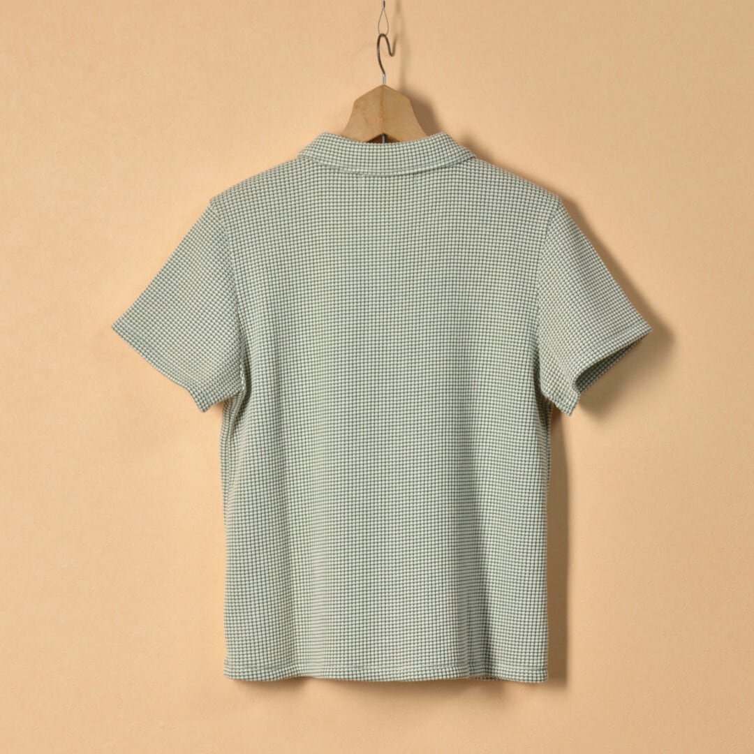 Sarahwear サラウエア ワッフルポロシャツ・グリーン【送料無料】