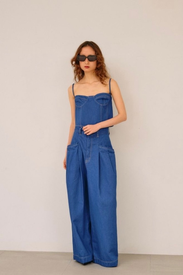 null. pocket design denim pants  ポケットデザインデニムパンツ　Blue