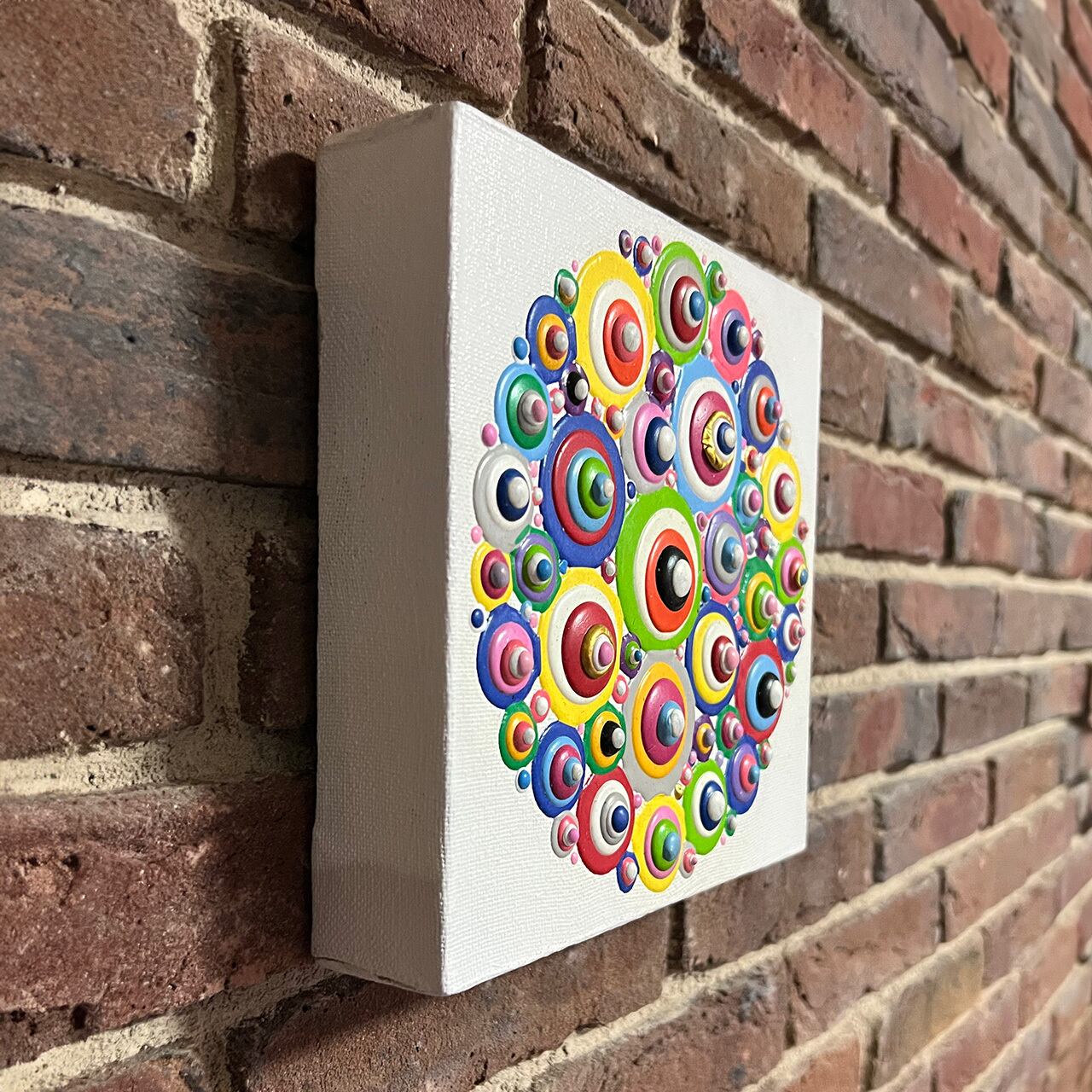 カラフル立体　　サークル　油絵 カラフル立体 サークル 油絵 | s.lily