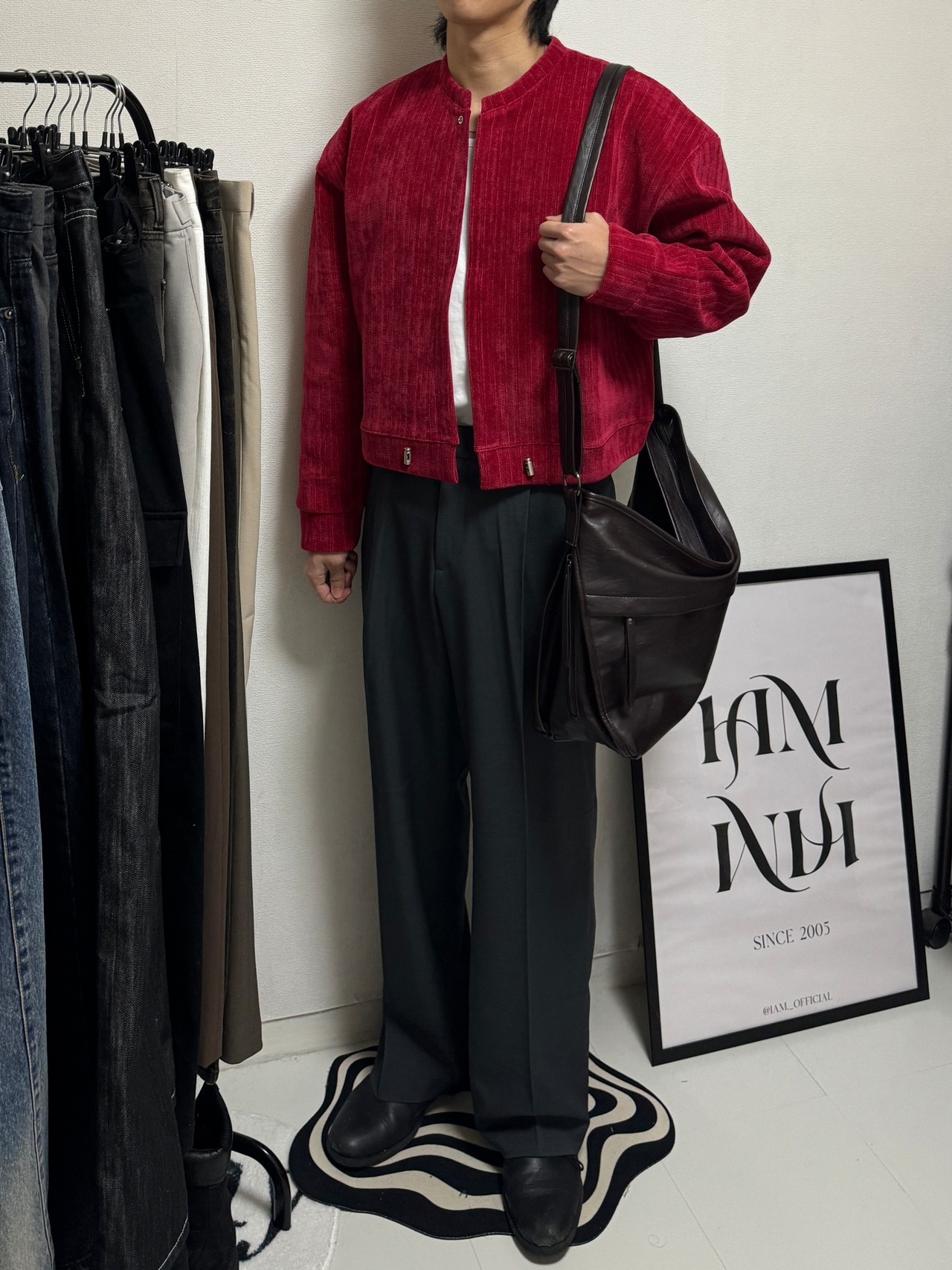 Basic One-Tuck Semi Wide Slacks(3color) - 8